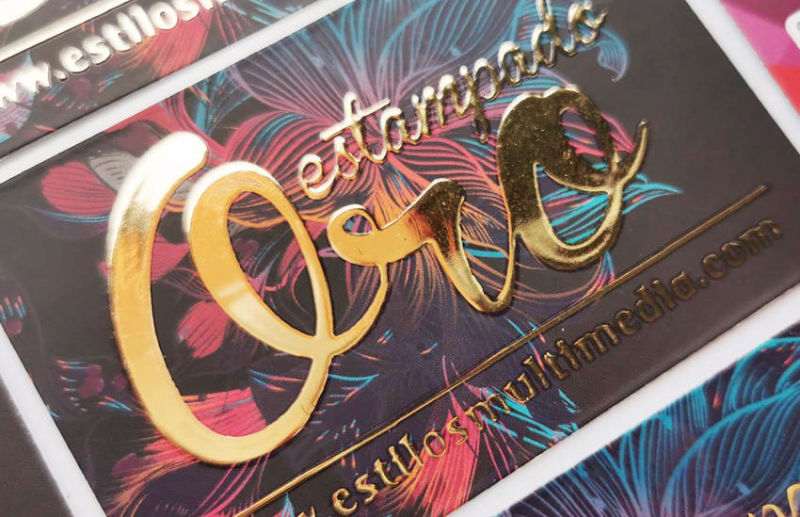 tarjetas visita doradas